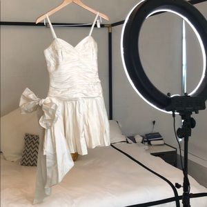 Stunning BCBG white taffeta dress